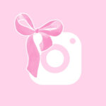 Instagram free pink bow app icons