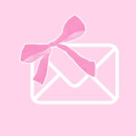 Mail free pink bow app icons