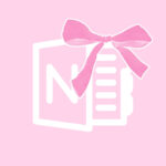 Microsoft OneNote free pink bow app icons