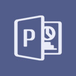Microsoft Powerpoint free navy blue app icons