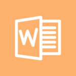 Microsoft Word free orange app icons