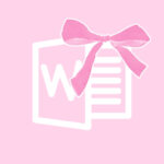 Microsoft Word free pink bow app icons