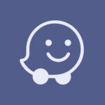 Waze free navy blue app icons