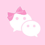 WeChat free pink bow app icons