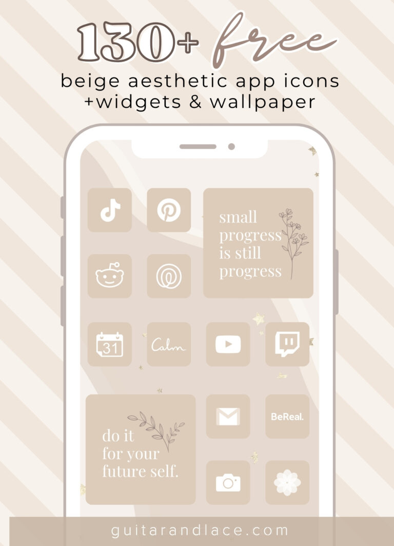 130+ Free Beige App Icons for iphone, android, ipad & more! | guitar & lace