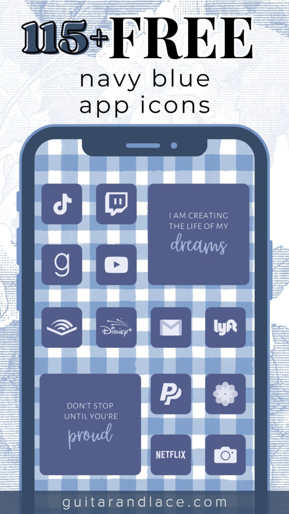 free navy blue app icon set. free navy blue aesthetic app icons. navy blue phone aesthetic. navy blue ios app icons.