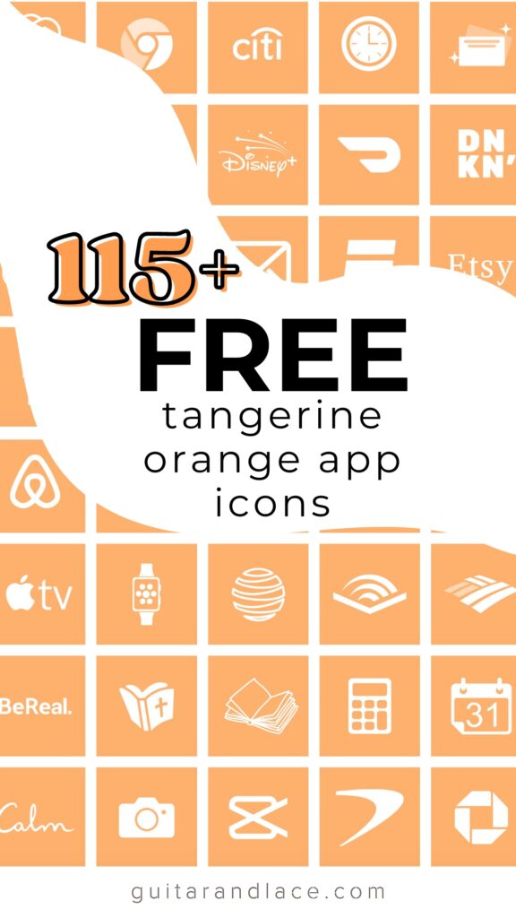 free orange aesthetic app icons. orange ios app icons. citrus app icons.