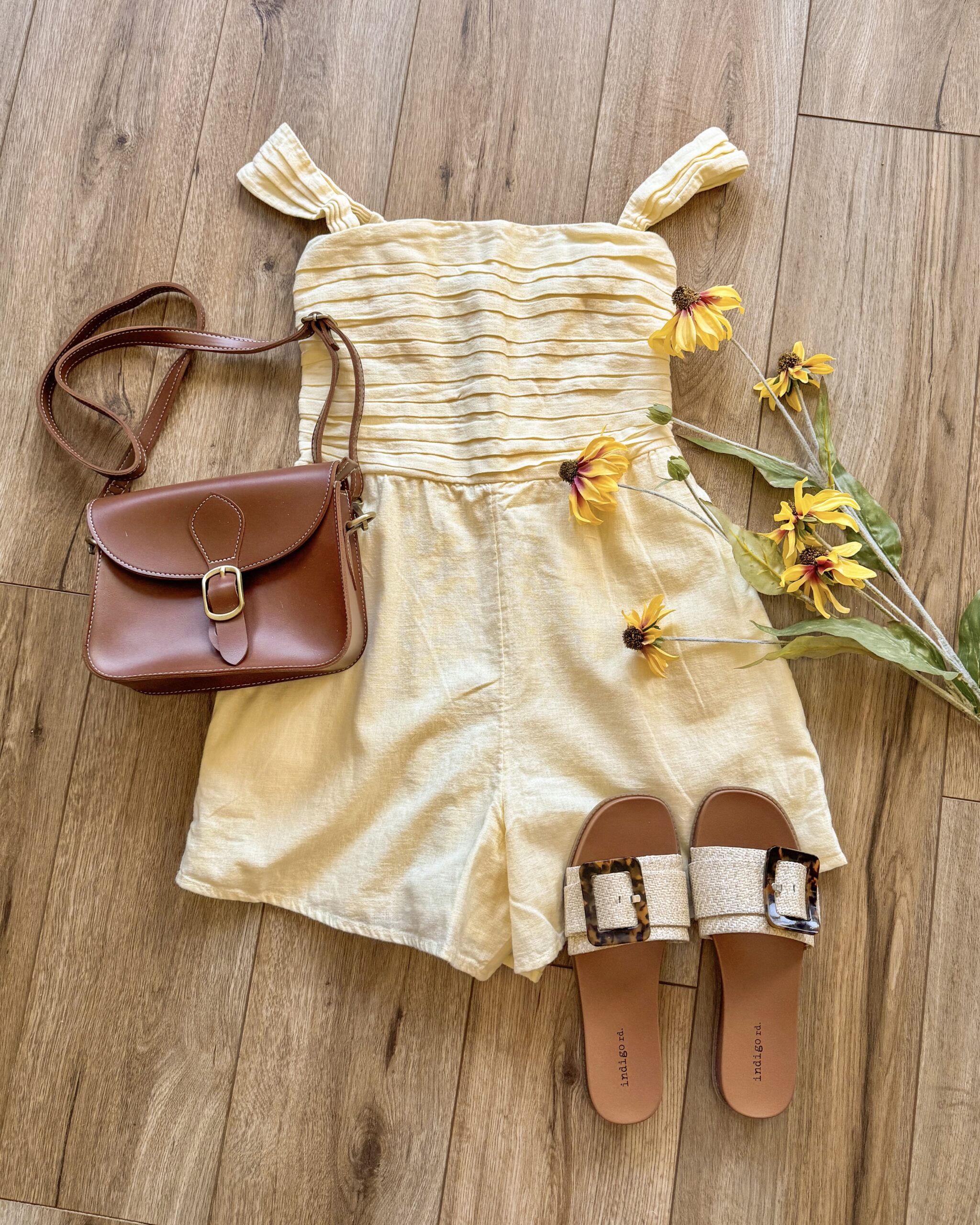 yellow romper. summer outfits 2024. summer fashion. yellow romper.