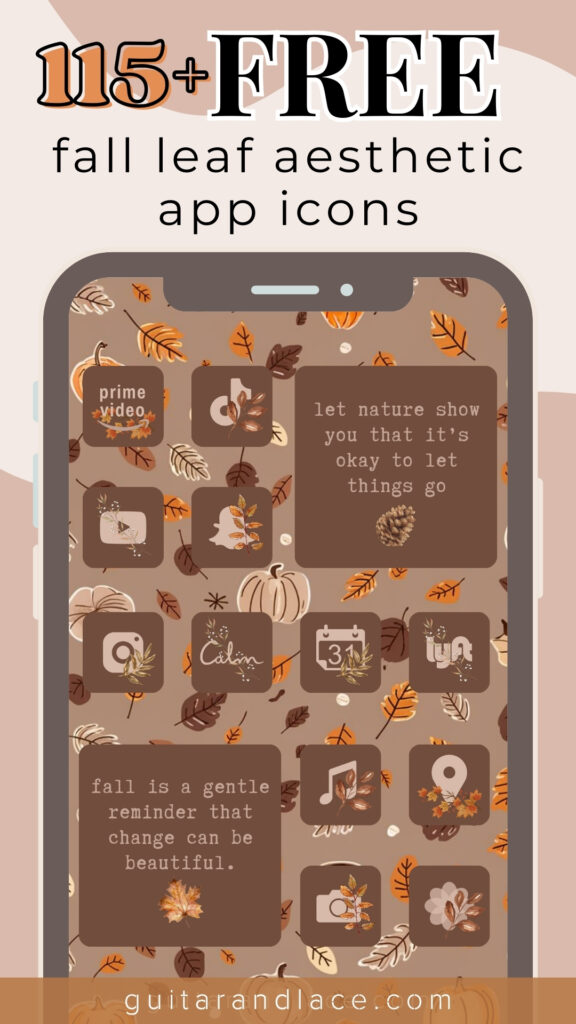free fall aesthetic app icons, free fall app icon pack, autumn aesthetic app icons, fall phone backgrounds, fall phone wallpaper, autumn background, free fall app icon set