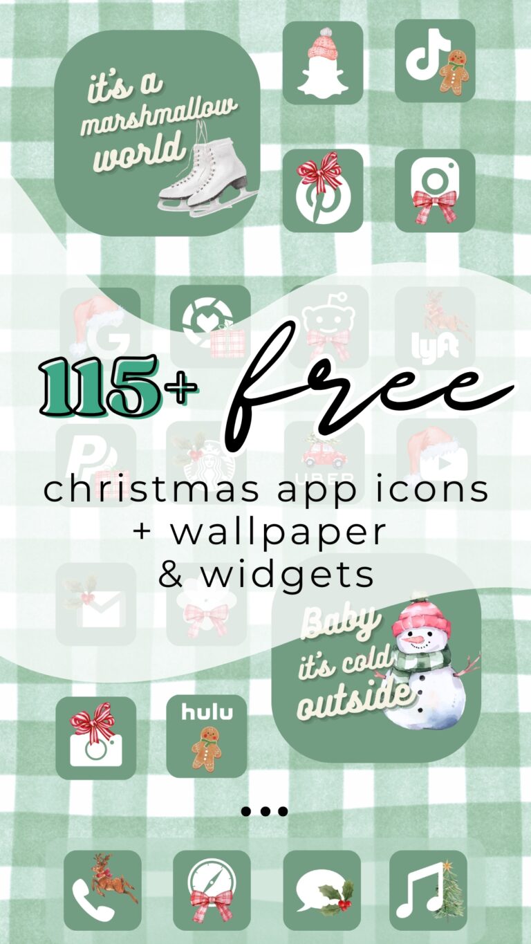 free christmas aesthetic app icons. holiday app icons. christmas phone backgrounds. free christmas widgets.
