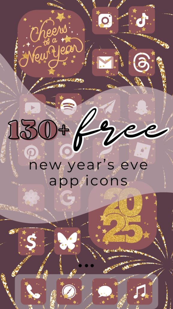free new year's eve aesthetic app icons. free new year's eve app icons. new years widgets. free new years app icons. free app icon packs