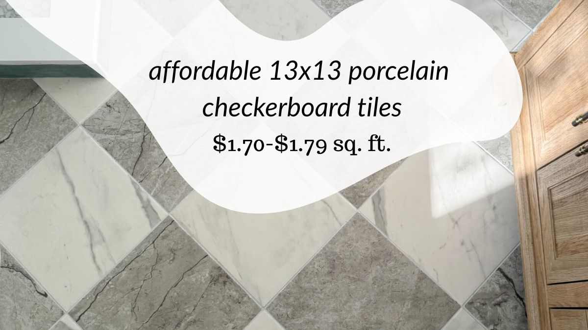 checkerboard floor. checkerboard tile floor. checkered tile floor. affordable checkerboard tile. checkerboard porcelain tile. bathroom with checkerboard floor.