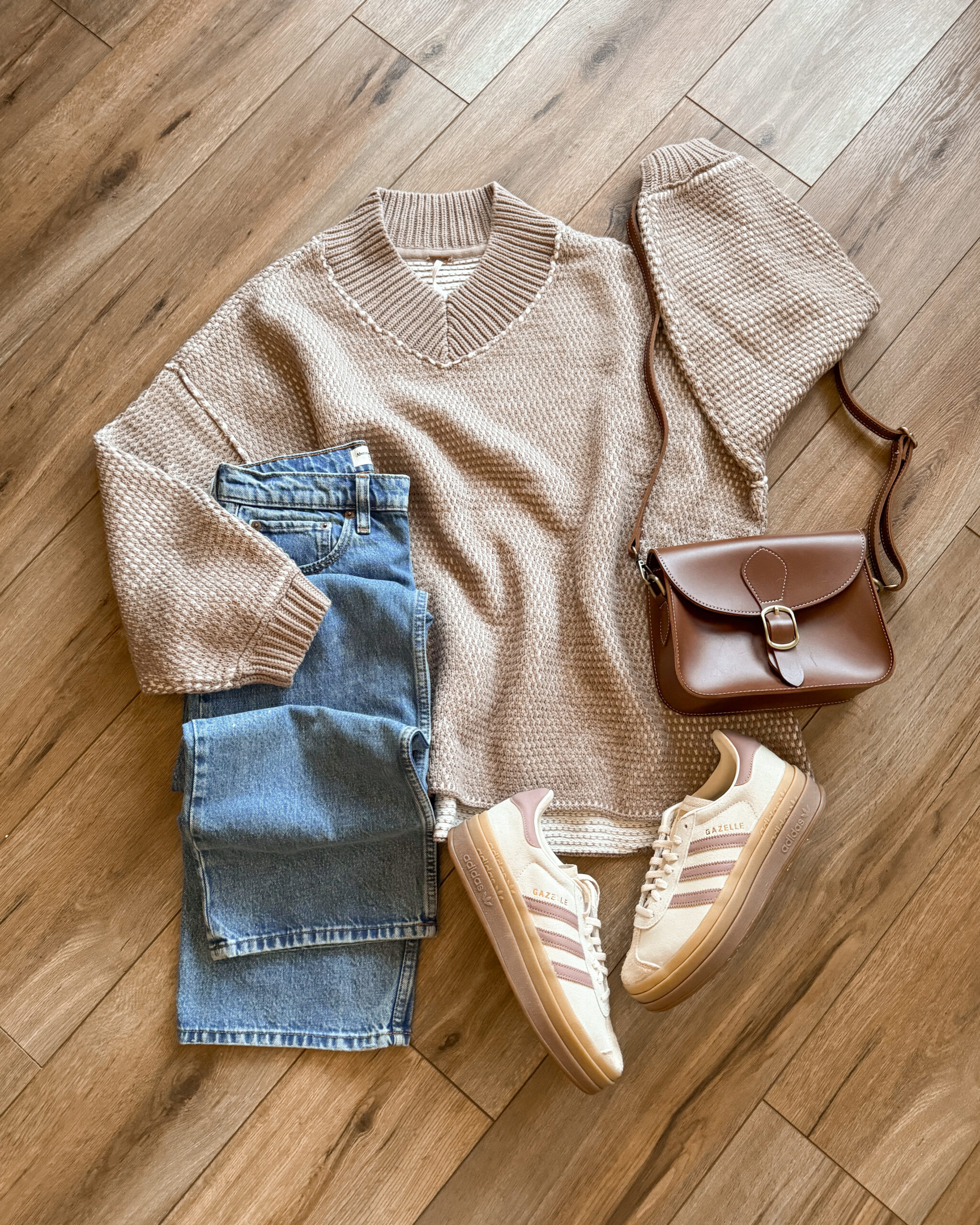 nordstrom anniversary sale. sale 2025. nordstrom anniversary sale try on. adidas platform gazelle. fall outfit. free people maisie oversized sweater.