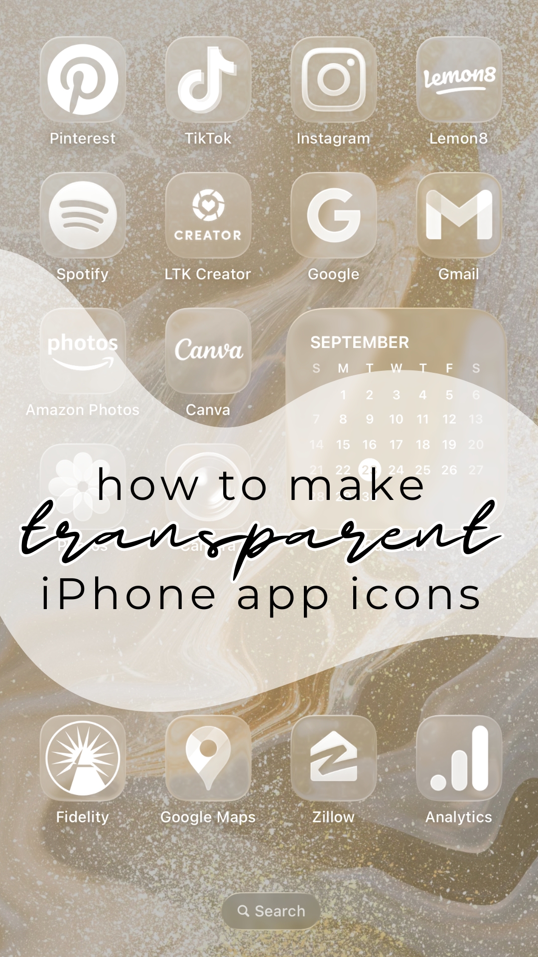 How to make Clear App Icons on iPhone – with ios 26