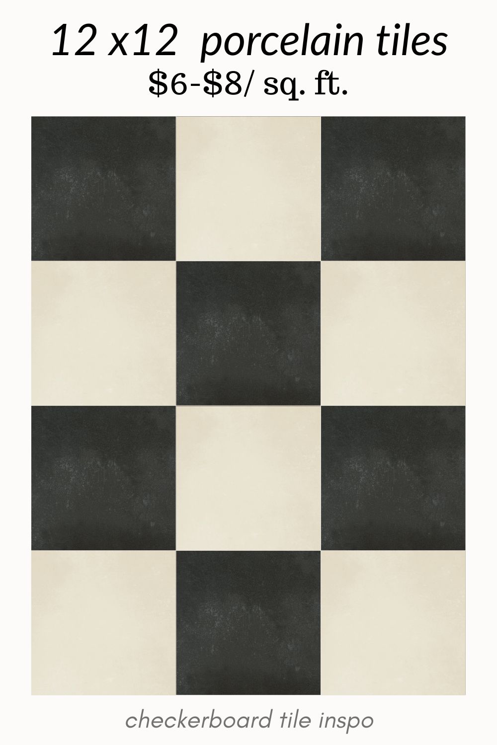 black and cream checkerboard tile. black and white checkerboard tile. black check tiles. checkered tiles. classic checkered tiles. affordable checkerboard tiles. where to buy checkerboard tiles