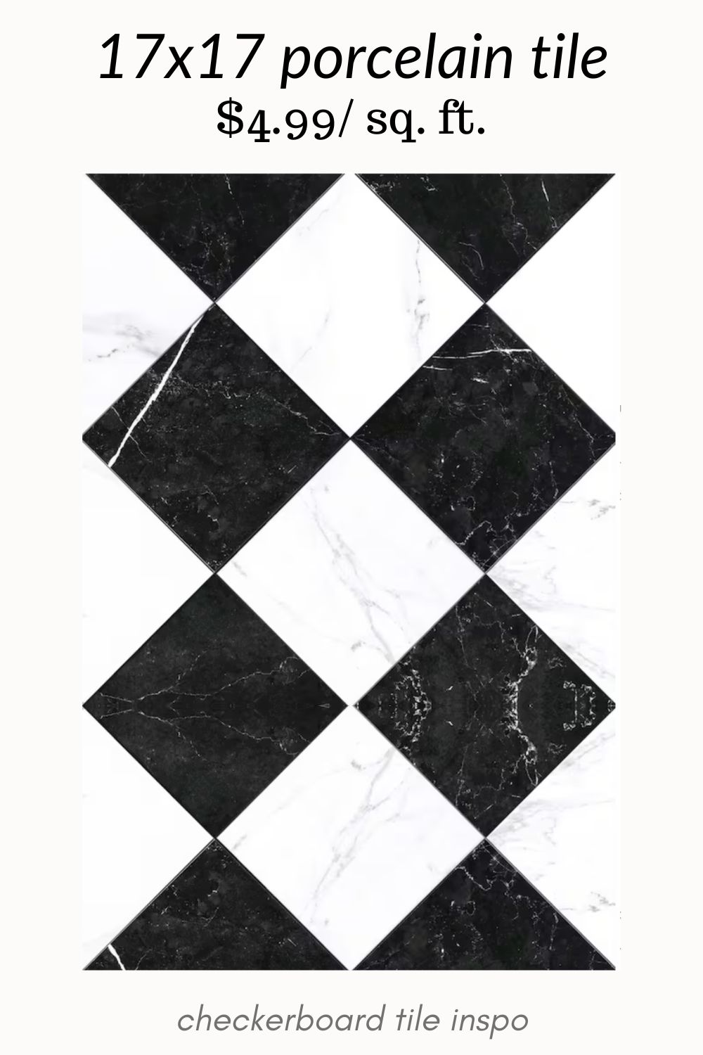 black and white checkerboard tile. large checkerboard tiles.