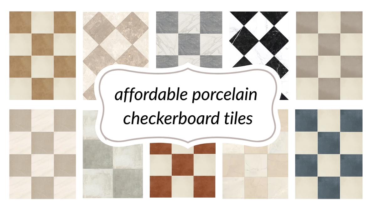 Affordable Checkerboard Tiles – Beige & White, Grey & White and more!